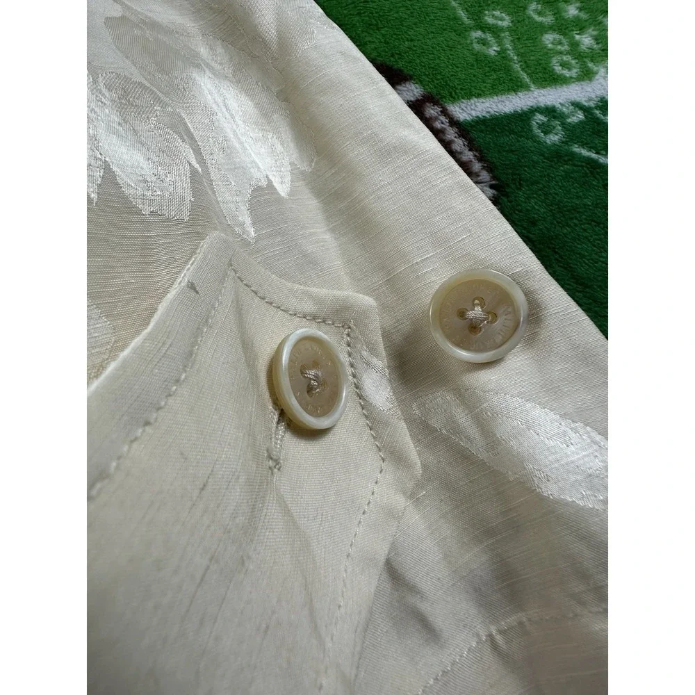 Ralph Lauren Purple Label Ivory Linen Blend Floral Hooded Padded Jacket SZ 4 NWT - Picture 6 of 14